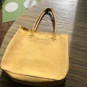 Salvatore Ferragamo suede tote bag